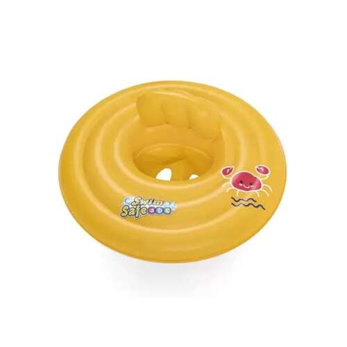 Bestway Swim Safe felfújható úszógumi baba számára, sárga, 69 cm