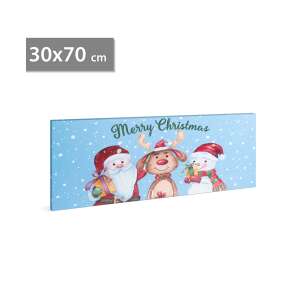 Vianočný LED obraz - Santa Claus, Snehuliak, Sob - 70x30cm 105817568 - Vianoce