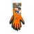 Crinkle Finish Grip Hardware Gloves size L, orange latex coated work gloves