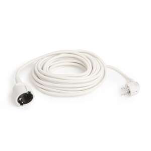 White 5 meter extension cord with CEE 7/7 plug and CEE 7/4 socket - Extension Cord