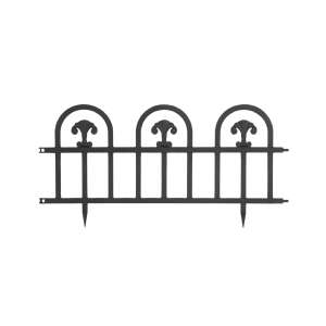 Black plastic garden border, 60 x 30 cm, for flower beds, easy to assemble, flexible, decorative - Garden Edging