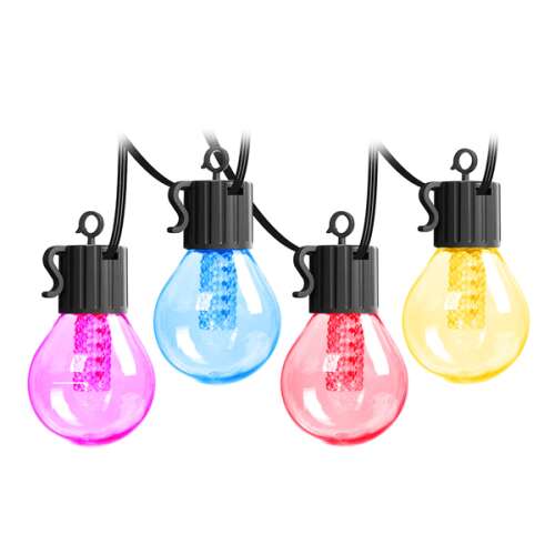 Okos LED fényfüzér 25 izzóval, többszínű, Bluetooth vezérléssel, 7,5 méter hosszú