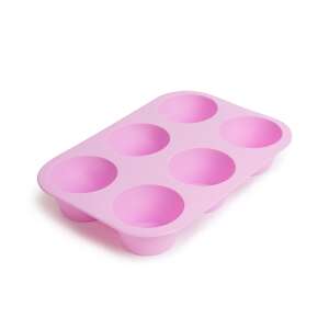 Pink silicone muffin baking pan, 6 cups - Cookware & bakeware