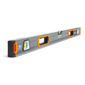 Handy 1000 mm aluminum level with magnetic side, 3 bubble levels, rubber ends, and a mirror sight - Spirit Level