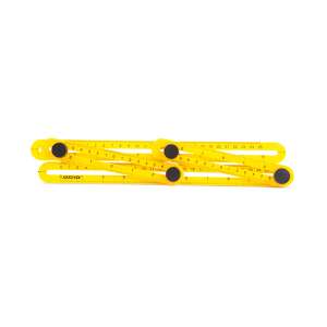 Yellow plastic multi-angle ruler, template tool, handy for DIY projects - DIY ruler