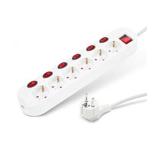 6+1 Outlet Extension Cord with Switch 105820902 - Power Strip