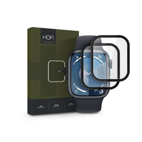 HOFI Hybrid Pro+ Glass screen protector for Apple Watch Series 7, 8, and 9 (45mm), 2 pack