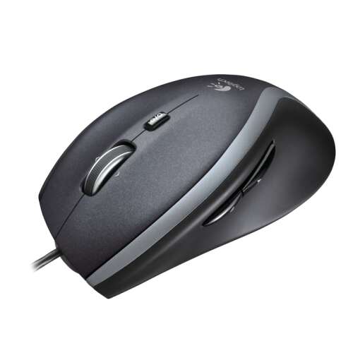 Logitech Corded M500 USB Мишка - Черна, гледка под ъгъл