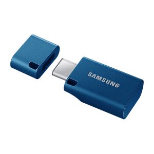 Angled view of Samsung 512GB USB-C 3.2 Flash Drive - Blue - USB Drife