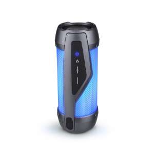 Bigben Party 20W Wireless Luminous Speaker, black, front view - Bigben Interactive Bluetooth Speaker