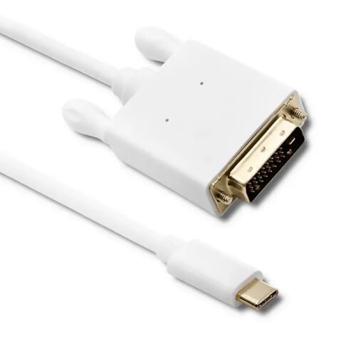 Fehér Qoltec USB-C - DVI Átalakító Kábel - Qoltec