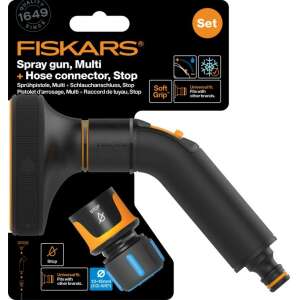 Fiskars Multi Spray Gun with Hose Connector, Stop, Soft Grip, 13-15mm - Sprinkler Head