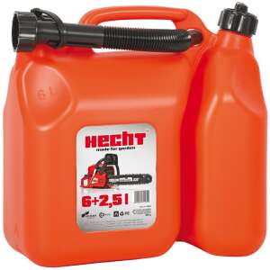 Hecht K00085 6+2.5L combined fuel can for gasoline and oil, made for garden equipment - Garden