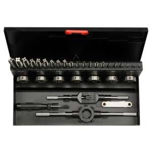 YATO 32 piece tap and die set, M3-M12 HSS, in a black case - Thread Cutter
