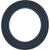 Coiled Fiskars 1/2 inch garden hose, 20 meters, black with blue stripe