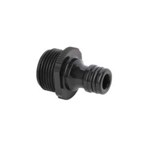 Fiskars sprinkler head adapter, black plastic connector for garden hoses - Sprinkler Head