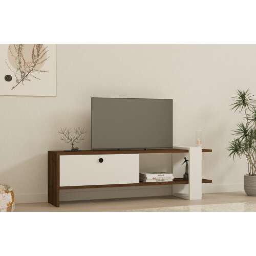 Gaye - walnut, white 105889432 - TV és médiatároló bútor