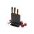 Fiskars Functional Form knife block with 3 knives, red onions