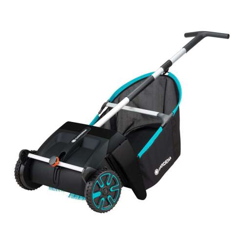 Gardena Leaf and Grass Collector, manual leaf sweeper with collection bag, for lawns and gardens