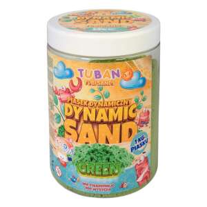 Tuban Dynamic Sand Zielony 1 kg, piasek kinetyczny dla dzieci, piasek do zabawy, piasek do modelowania, zabawa sensoryczna - Nadmuchiwana gra i gra plażowa