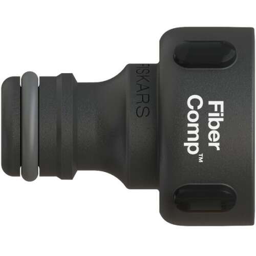 Conector pentru robinet Fiskars FiberComp, G3/4 (26,5 mm), negru, durabil, etanș