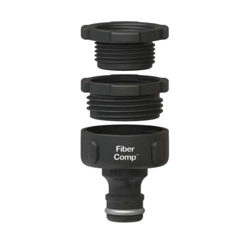 Conector multifuncțional pentru robinet Fiskars FiberComp, 3 dimensiuni: G 1/2, G 3/4, G 1