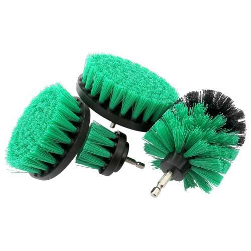 Set de 4 perii de găurit, verde și negru, pentru curățare