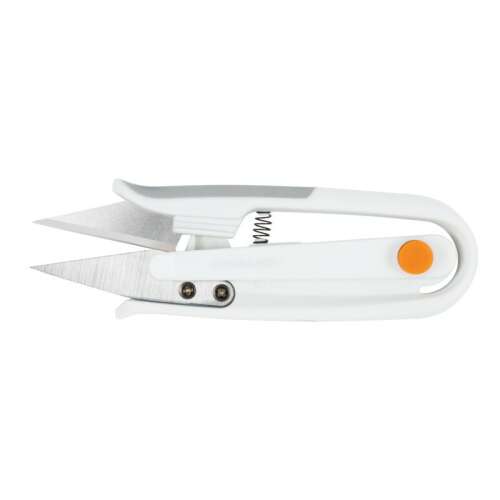 Fiskars EasyAction thread scissors, white with orange button