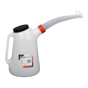 YATO 5L oil filling jug, white, plastic, with spout, for filling oil, fuel, water, liquids - Yato
