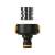 Fiskars Indoor Tap Connector, M22x1/M24x1, black and silver, for connecting a hose to an indoor tap