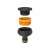Fiskars tap connector, multi, black and yellow, disassembled