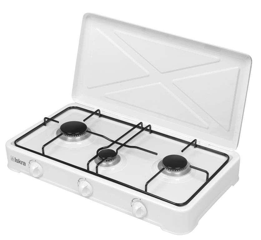 Iskra OR-301 Gáztűzhely, 95 cm, 3 főzőzóna, Fehér