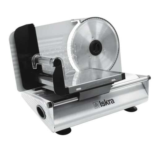 ISKRA FS-9017A electric meat slicer, stainless steel blade, adjustable thickness, food holder, non-slip base, easy to use