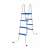 Bazenska ljestve HECHT 122 cm, metalni okvir, plave stepenice, za nadzemne bazene