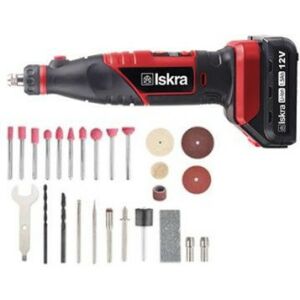 ISKRA 12V Akumulátorová mini brúska a vŕtačka s príslušenstvom na brúsenie, leštenie, rezanie a vŕtanie - Vŕtačky a skrutkovače