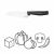 Fiskars Hard Edge small chef's knife with vegetable icons
