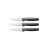 Set cuțite pentru friptură Fiskars Functional Form, 3 bucăți, mânere negre, lame zimțate