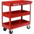 YATO YT-55210 Red Tool Cart with Three Shelves Angled View