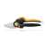 Fiskars X-series pruning shears, P921 M size, bypass pruner, garden tools, gardening shears, showing dimensions