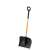 Fiskars X-series telescopic snow shovel with wide blade and adjustable handle, black and yellow