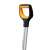 Fiskars X-series telescopic snow shovel handle with soft grip, close-up