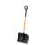 Fiskars X-series telescopic snow shovel with adjustable handle, angled view
