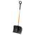 Fiskars X-series telescopic snow shovel with adjustable handle, angled view