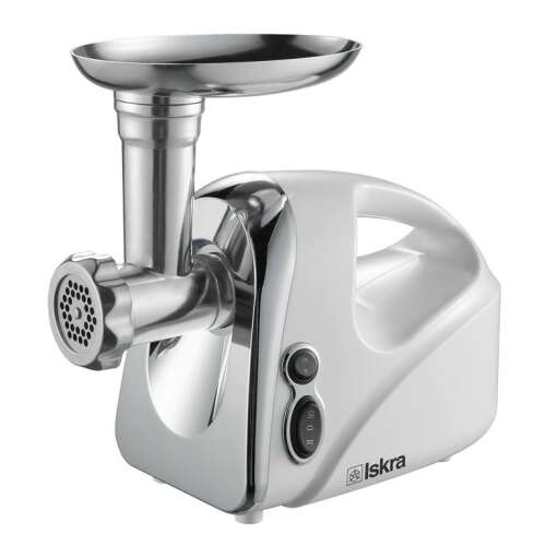Iskra THMGD500A Elektrische Fleischmühle, weiß und silber