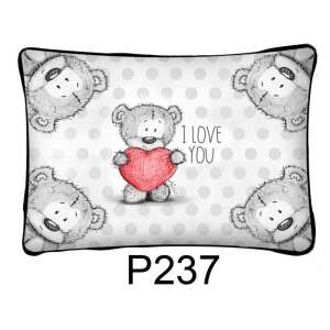 Szíves maci díszpárna, romantikus ajándék pároknak - Díszpárna