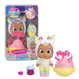 Ambalajul păpușii Cry Babies Magic Tears Jumpy Monsters Nunu cu vehicul spațial, biberon și suzetă - IMC Toys