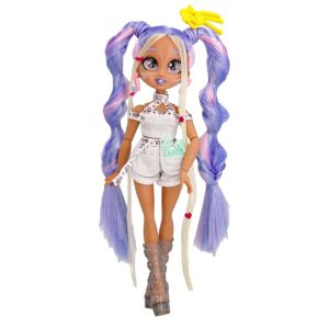 Кукла VIP Hair Academy Hailey с дълга, стилизирана лилава и розова коса - Баба