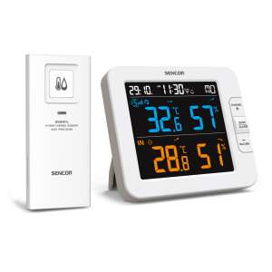 Sencor SWS 8600 SH weather station with outdoor sensor, showing indoor and outdoor temperature and humidity - Sencor Weather Station