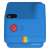 Polaroid Go Gen 2 instant camera, blue, top view