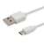 SAVIO CL-123 USB - micro USB kábel, fehér, 1 méter